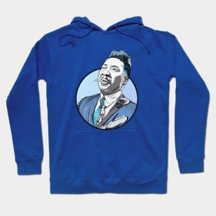 Muddy Waters in blue monochrome Hoodie